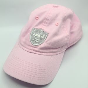 Oakland Raiders Hat Cap Strapback Womens Pink Adult Embroidered NFL Football